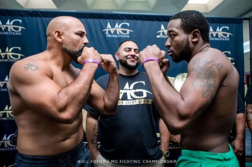 Fighter weigh-in faceoff